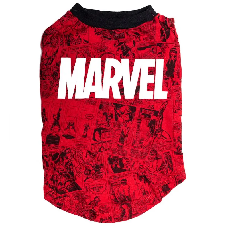 Camiseta pet em meia malha 100% Algodão piticas marvel P