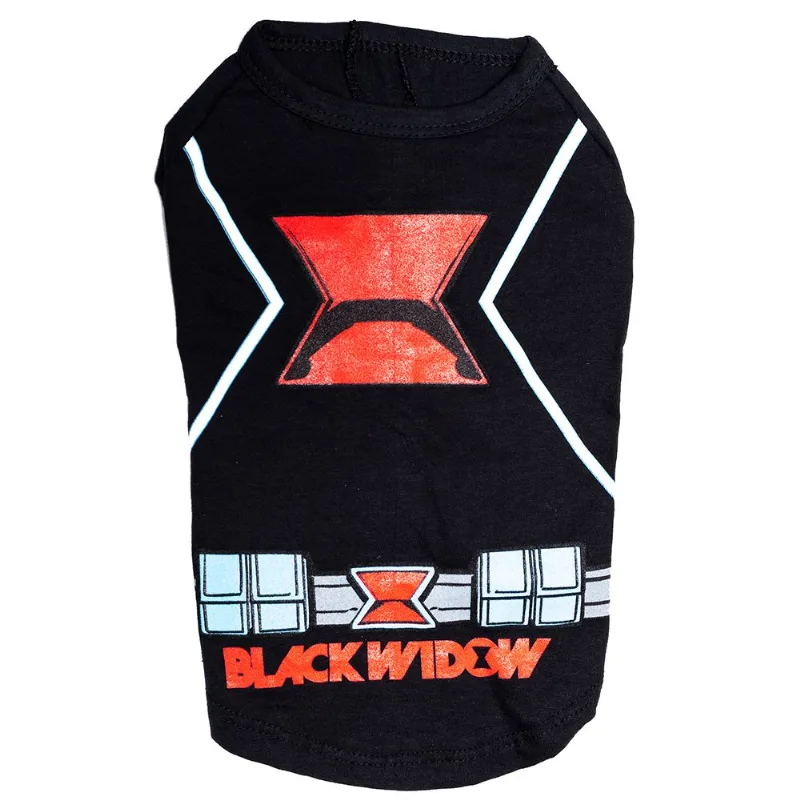 Camiseta pet em meia malha 100% Algodão piticas Viuva Negra P