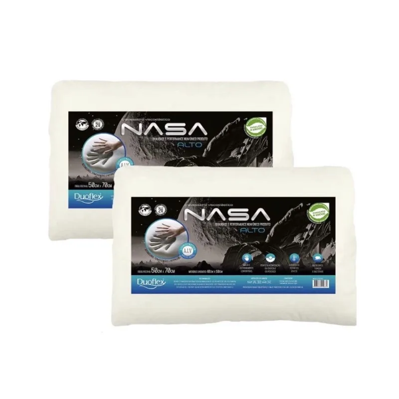 Kit 2 Travesseiros nasa-x Alto Viscoelástico - Duoflex