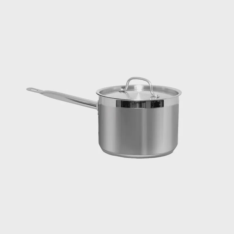 Panela Inox Profissional Fundo Triplo com Cabo 3,1 Litros 18x10 cm
