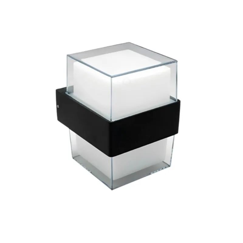 Arandela Led Luz 3000K Luminária Moderna Bivolt Preto Quadra