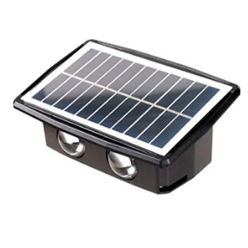 Luminária Arandela Solar 4 Fachos Led 4W Branco Quente 3000K