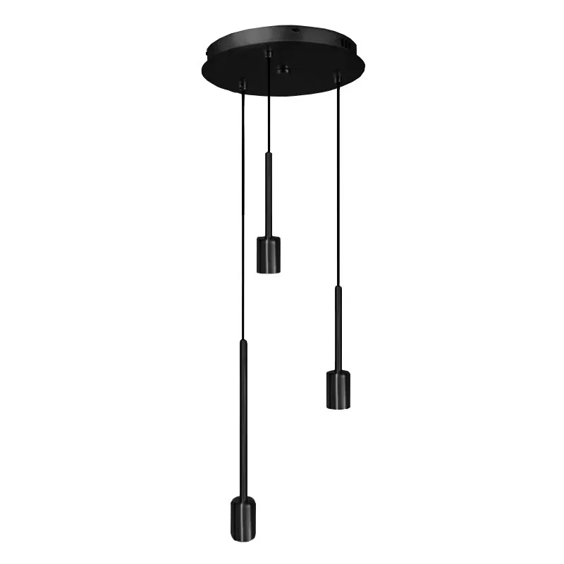 Pendente Retrô Vintage 100W 3xE27 EmbuLed Preto Bivolt