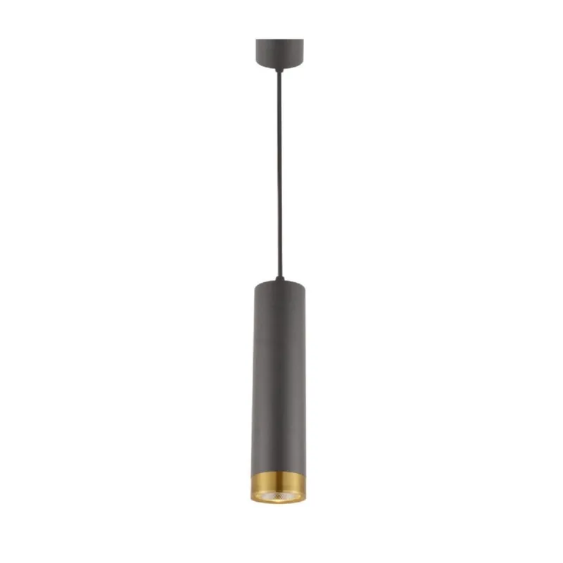 Pendente Tubo 30Cm Para Bancada Mesa Cozinha Gourmet Preto