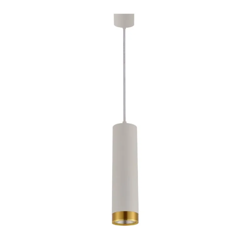 Pendente Tubo 30Cm Para Bancada Mesa Cozinha Gourmet Branco