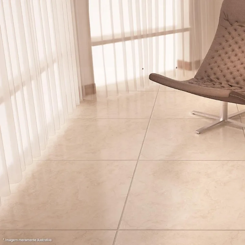 Piso Cerâmico Piazza 61x61cm Branco