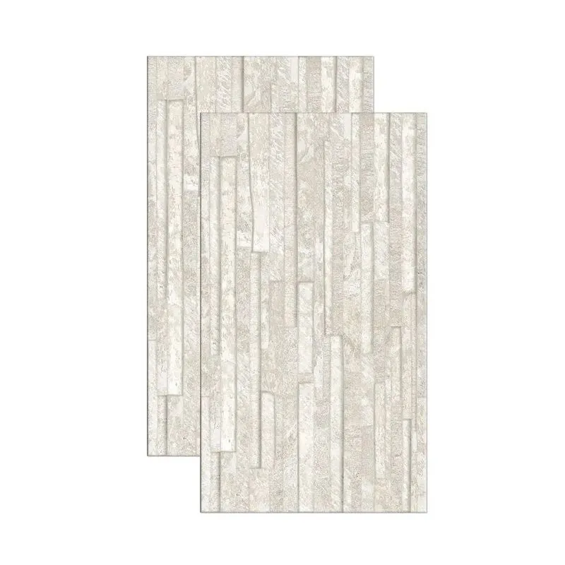 Revestimento de Parede Royal Gres Filetti Acetinado Bold 32X57cm Cinza Claro