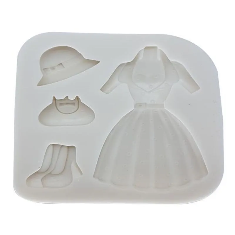 Molde Vestido E Acessórios De Mulher - Gmezn587