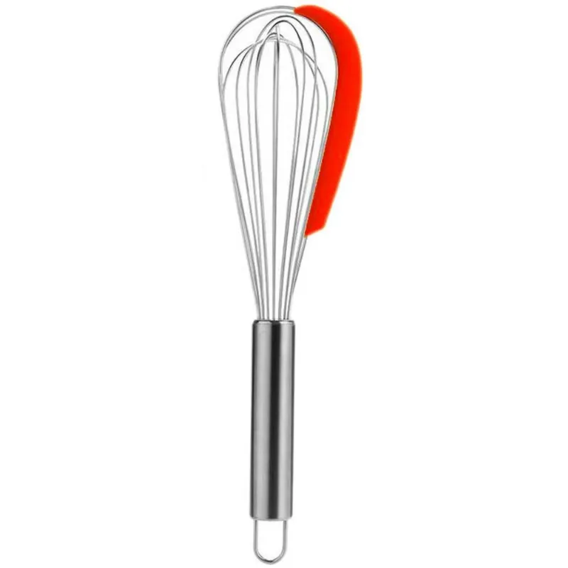 Batedor Em Aço Inox Fouet Com Raspador 26cm - Btra1