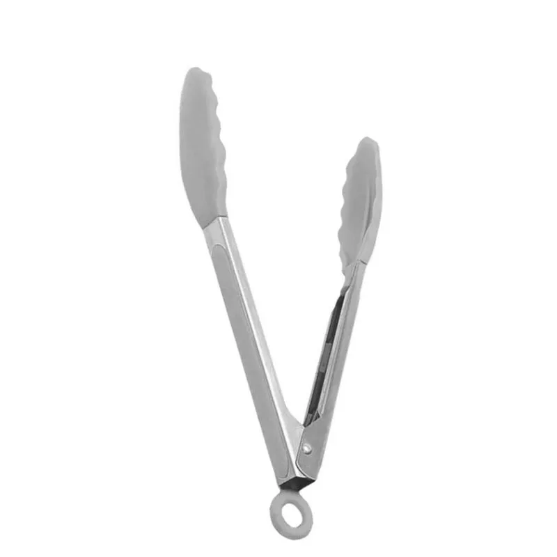 Pegador De Salada Churrasco Em Silicone E Aço Inox - 22 Cm