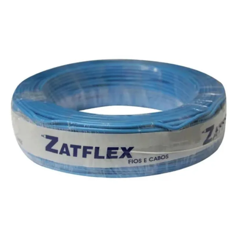 Fio Cabo Flex 1,5Mm 750V Azul Rolo 100 Metros Zatflex
