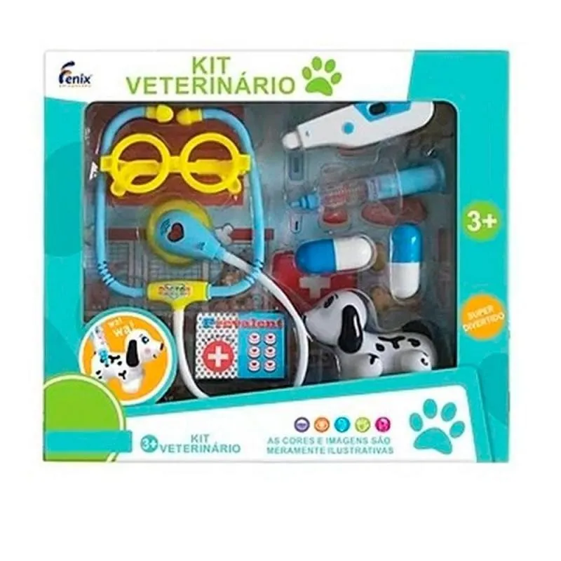 Brinquedo Kit Médico Veterinário Infantil Fênix Educativo