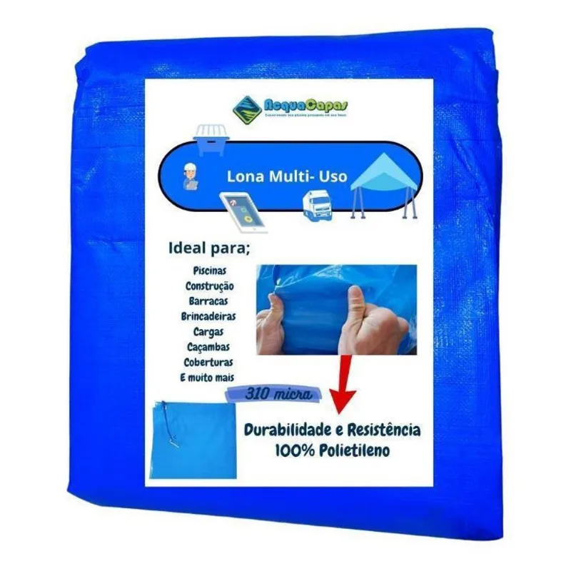 Lona Plástica Multiuso Reforçada Piscina Barraca 2X2 Mt