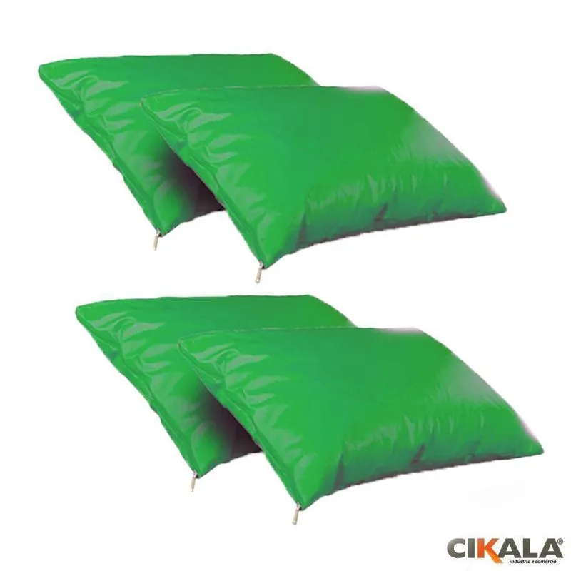 Kit 04 Fronhas Hospitalar Impermeáveis Verde Protetora