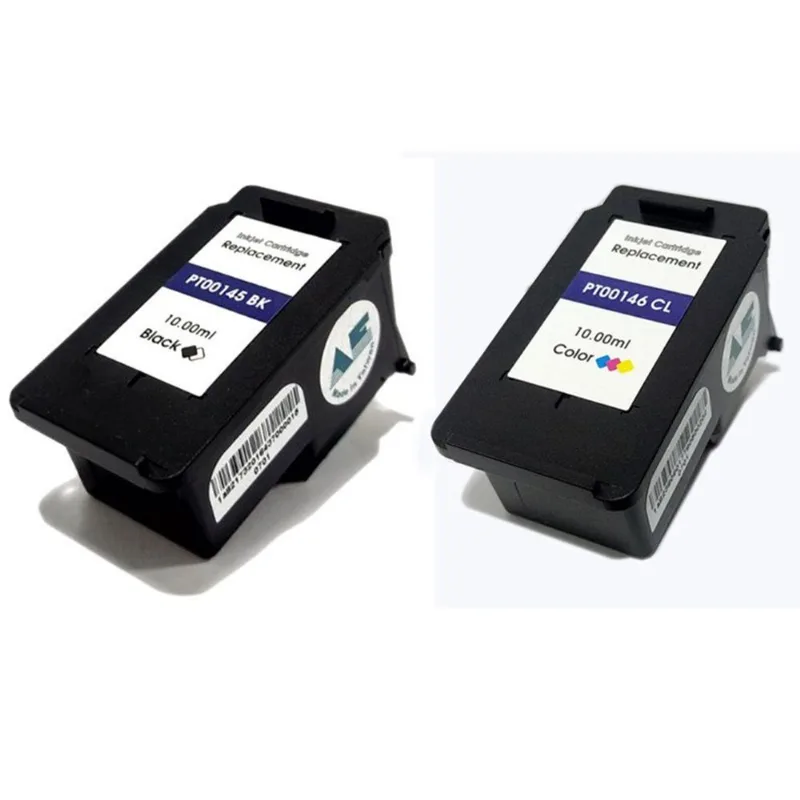 Combo 2 Cartuchos Importados Compatível com Canon Pg-145 Cl-146 Mg2410 Mg2510 Mg2910 Mg3010 10ml