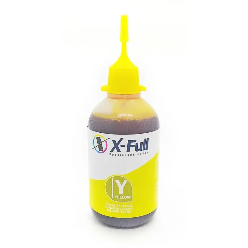 Tinta Corante Compatível Xf H-pro 8600 /8500/ 8100/ 8000/ X576dw/ X551dw/ X476dw/ X451dw/ 100ml - Amarelo (Bico dosador