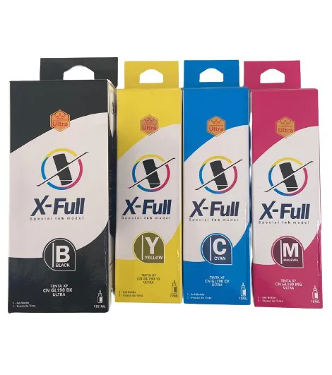 KIT DE TINTA PARA CANON 190 COMPATIVEL 190 BLACK MAGENTA YELLOW CIANO X-FULL