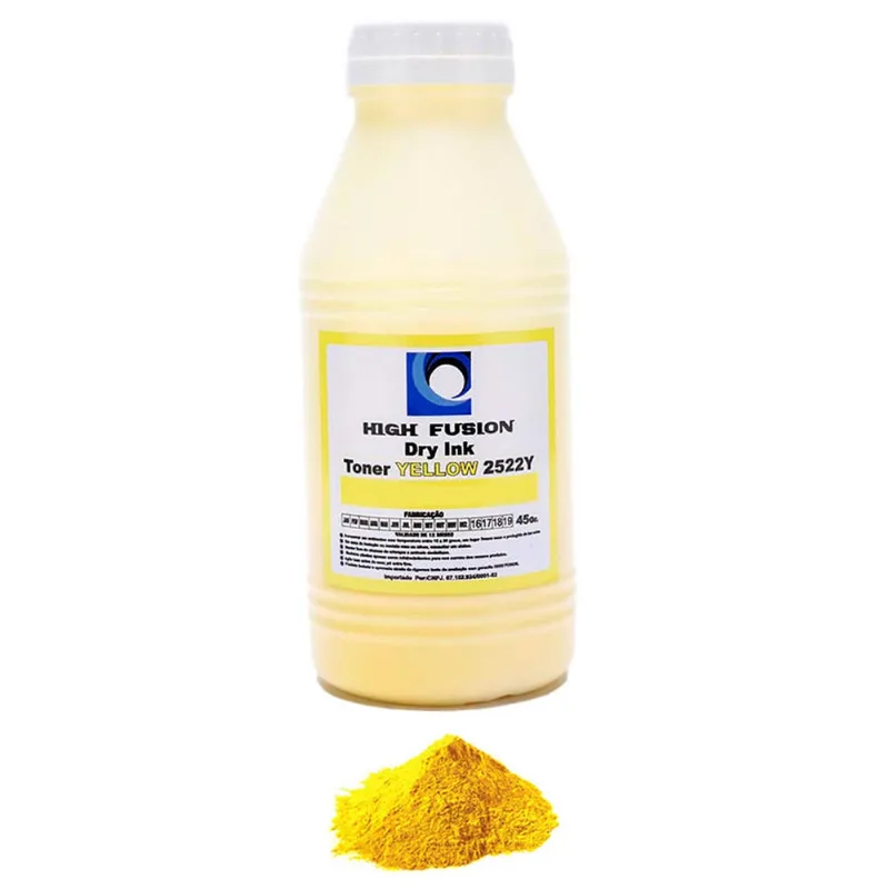 Pó de Toner High Fusion HF2522 H52Y Amarelo 60g Compatível para CC532A CE412A CF382A Impressoras CP2025dn M351 M475nw
