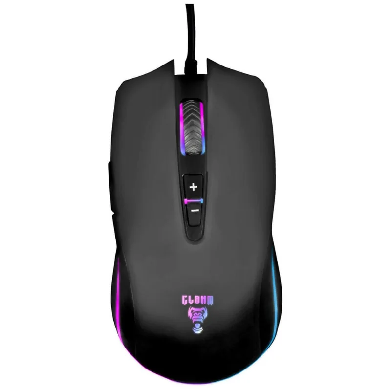 Mouse Gamer 7 Botões LED rgb Running 7 modos Design Ergonômico até 6400 dpi Clanm CL-MM046