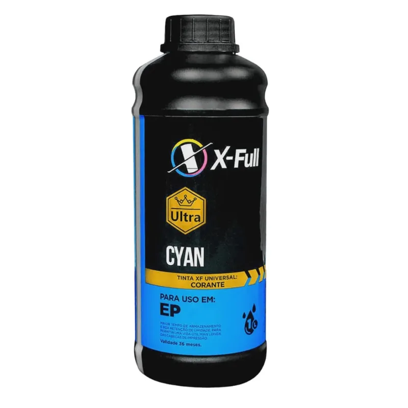 Tinta x-full compativel c/ epson universal pigmentada cyan 1 litro