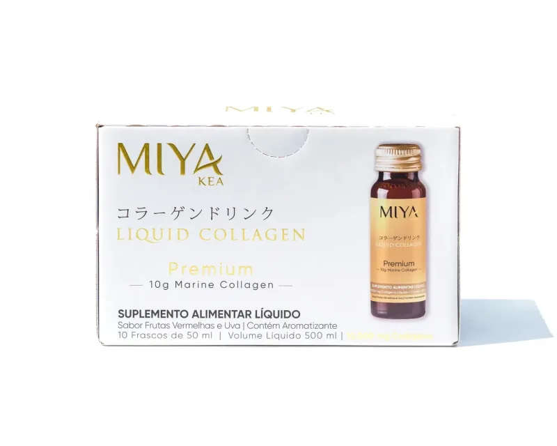 Colágeno Líquido Premium Caixa com 10 Frascos de 50 ml - Miya Kea