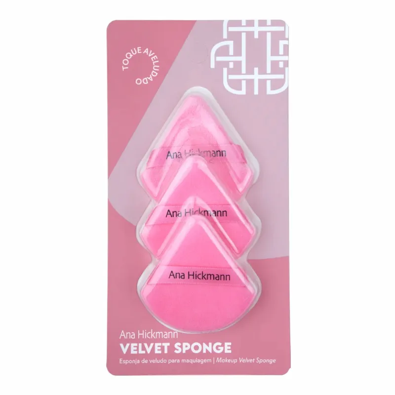 Kit Velvet Sponge 3 Esponjas Ana Hickmann Makeup - lojaparaisodarepublica
