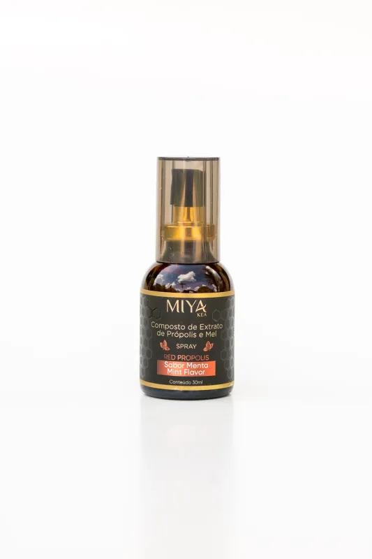 Spray de Própolis Vermelho com Menta e Mel 30 ml - Miya Kea