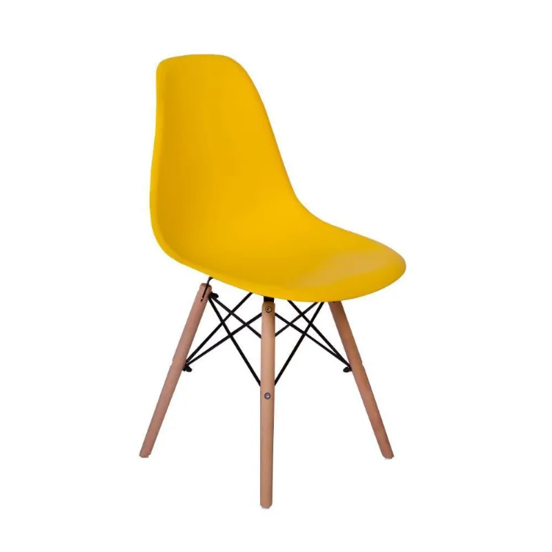 Cadeira Charles Eames Eiffel DKR Wood Design Amarela