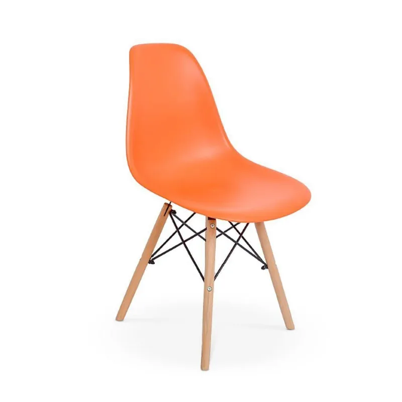 Cadeira Charles Eames Eiffel Dkr Wood Design Laranja