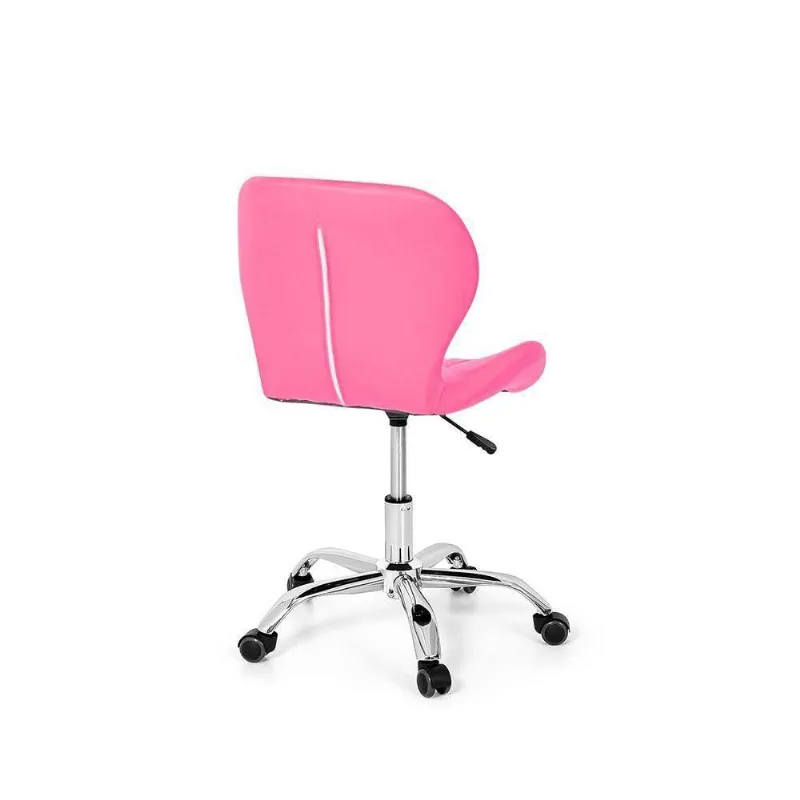 Cadeira Office Eiffel Slim Base Giratória - Rosa