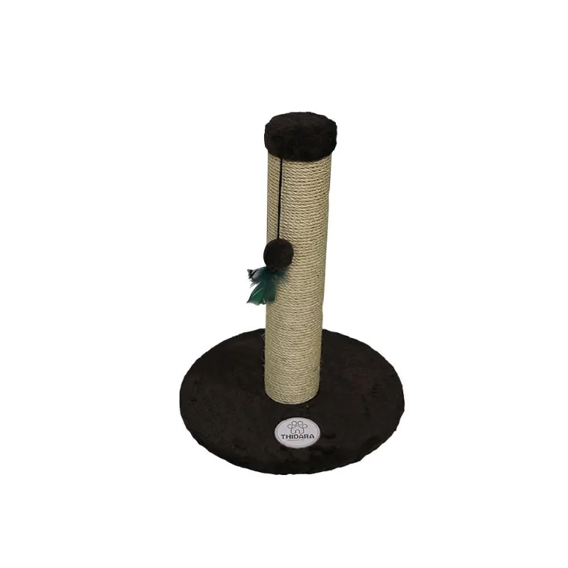 Arranhador Para Gatos Poste Pandora Com Brinquedo - Marrom