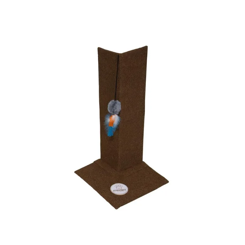 Arranhador Para Gatos De Canto Lua Com Brinquedo - Marrom