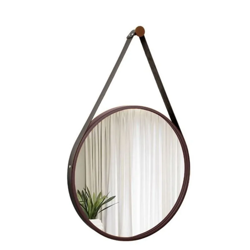 Espelho Decorativo Adnet Corten 40cm Alça Preta - Ideal - E2G Design