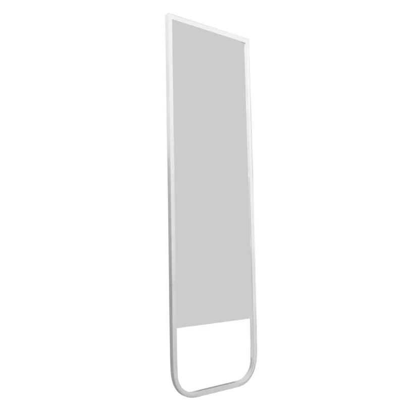 Espelho Decorativo De Chão Curve Branco Off White 150X40 Cm