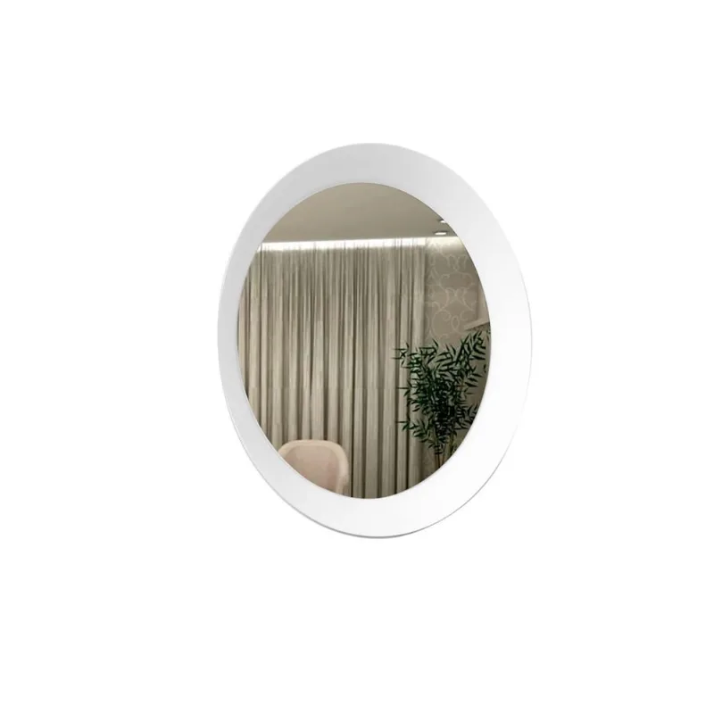 Espelho Decorativo Paella Branco 60 Cm Redondo