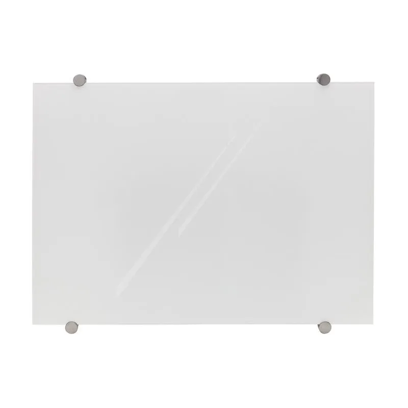 Quadro Lousa Multiuso Vidro Branco 70x50 Com 4 Prolongadores