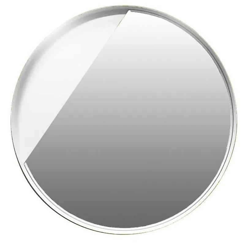 Espelho Decorativo Meia Lua Branco 50 Cm Redondo