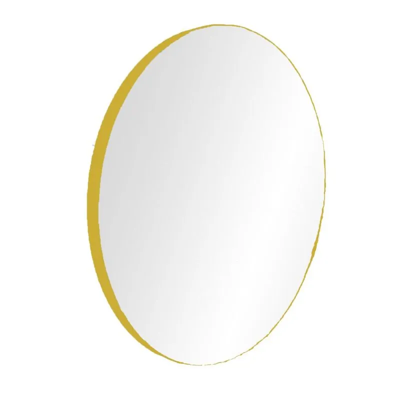 Espelho Decorativo Lua Cheia Externo Amarelo 50 Cm Redondo