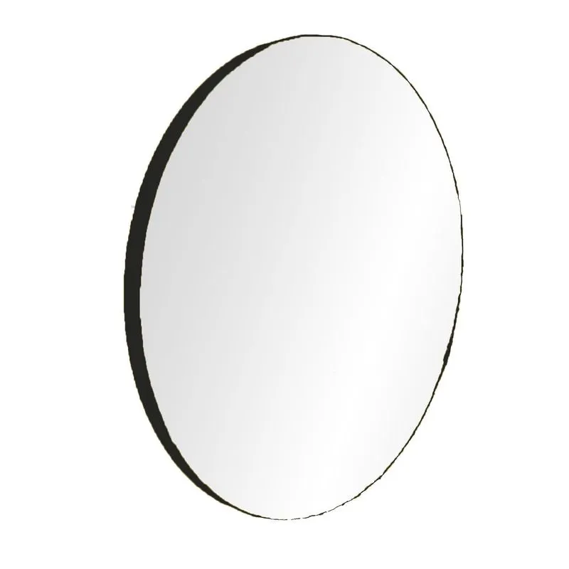 Espelho Decorativo Lua Cheia Externo Preto 50 Cm Redondo