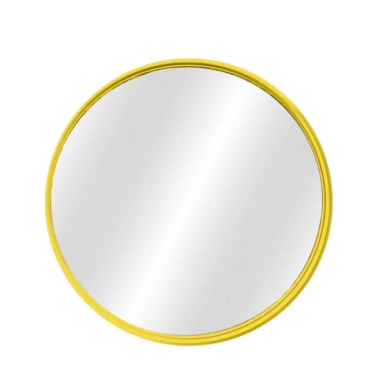 Espelho Decorativo Lua Nova Interno Amarelo 50 Cm Redondo