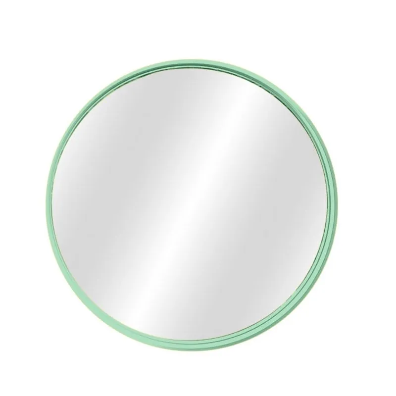 Espelho Decorativo Lua Nova Interno Verde 50 Cm Redondo