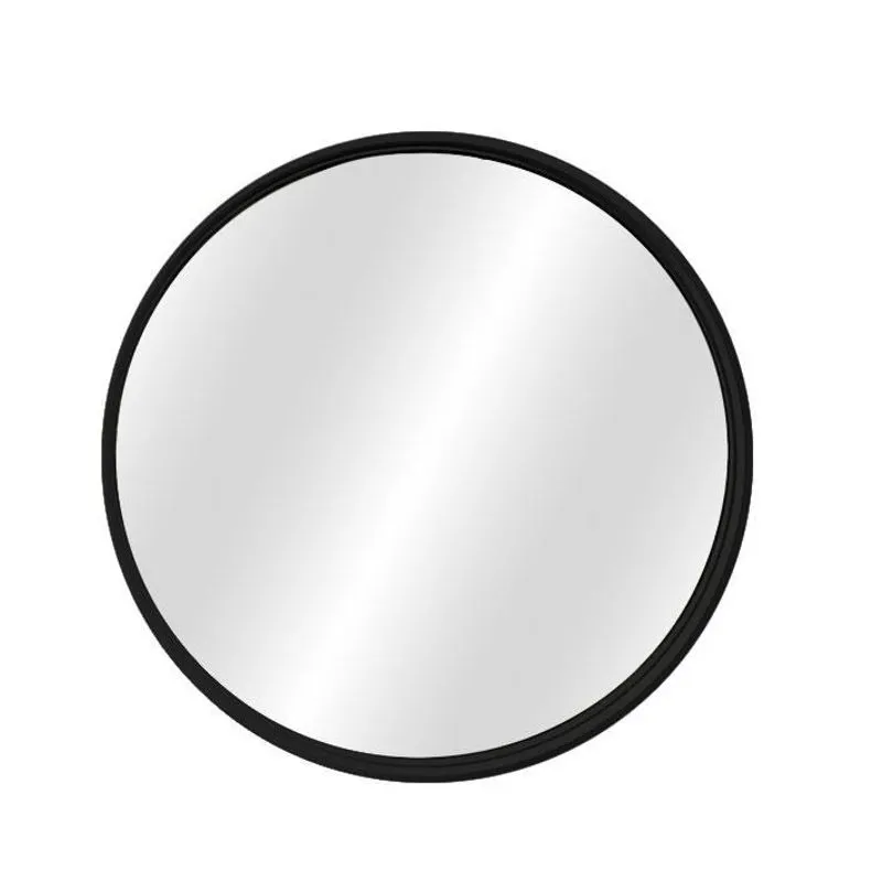 Espelho Decorativo Lua Nova Interno Preto 50 Cm Redondo