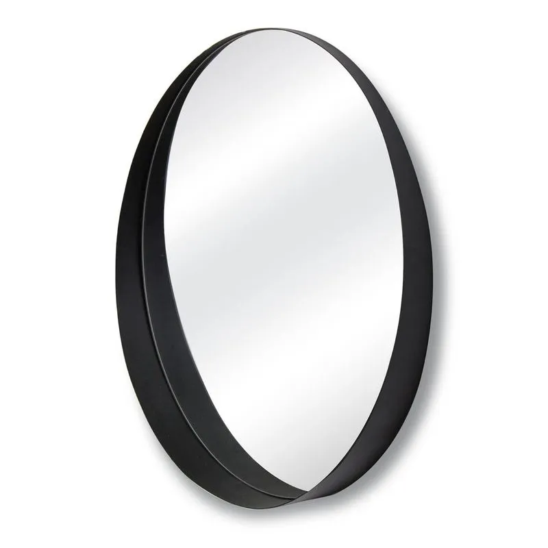 Espelho Decorativo Stokolmo 60 Cm Preto Redondo Preto, 60 cm