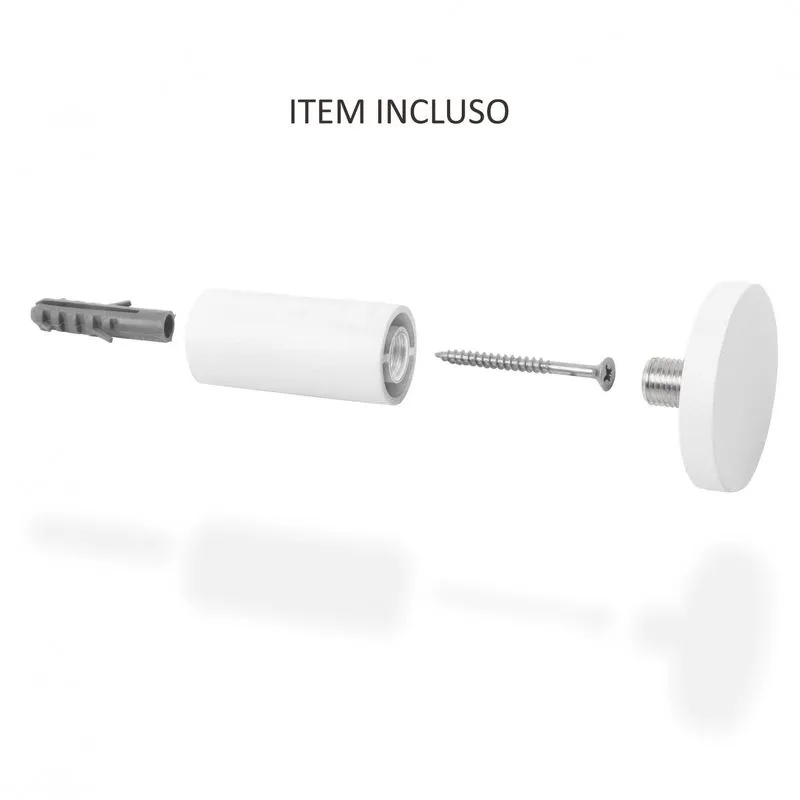 Espelho Decorativo Adnet Branco Alça Macramê Cru 30cm