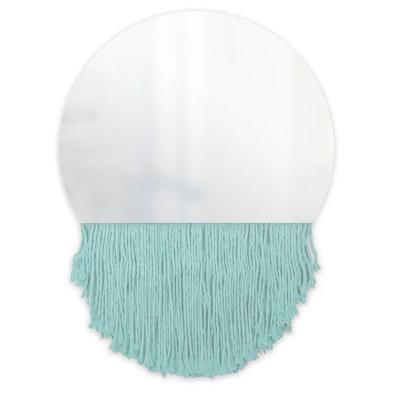 Espelho Decorativo Moon Bangs Verde Água 38 Cm