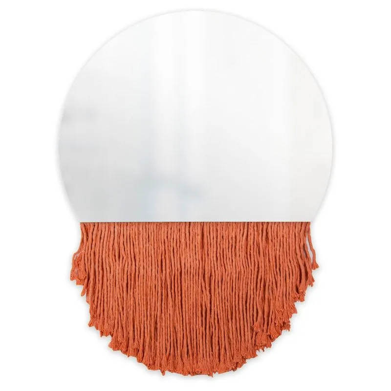 Espelho Decorativo Moon Bangs Laranja 38 Cm