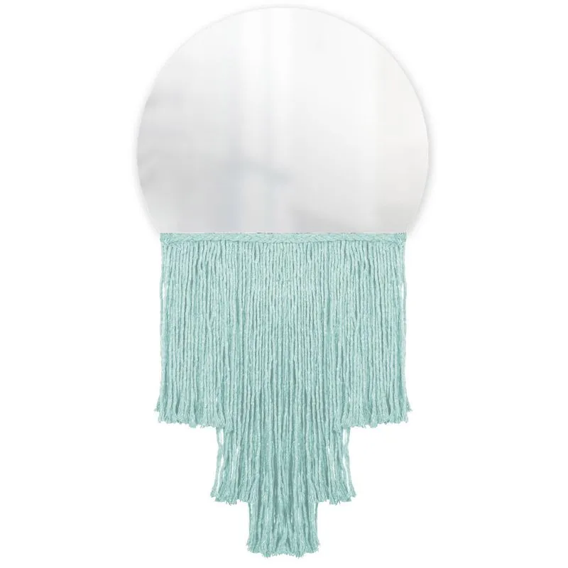 Espelho Decorativo Moon Esc Bangs Verde Água 38 Cm