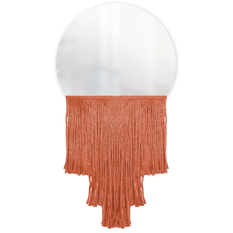 Espelho Decorativo Moon Esc Bangs Laranja 38 Cm