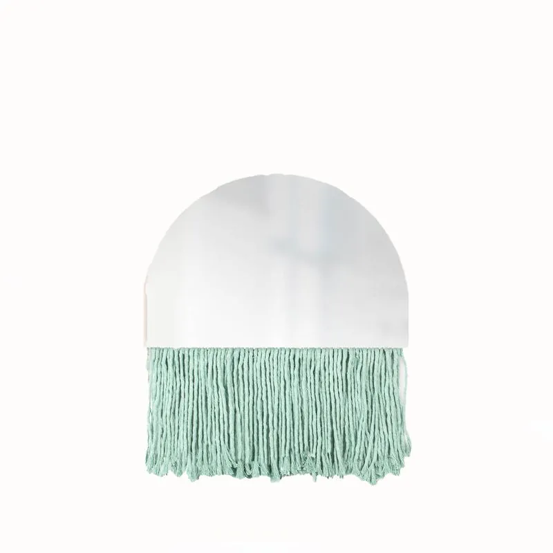 Espelho Decorativo Half Bangs Verde Água 27 Cm