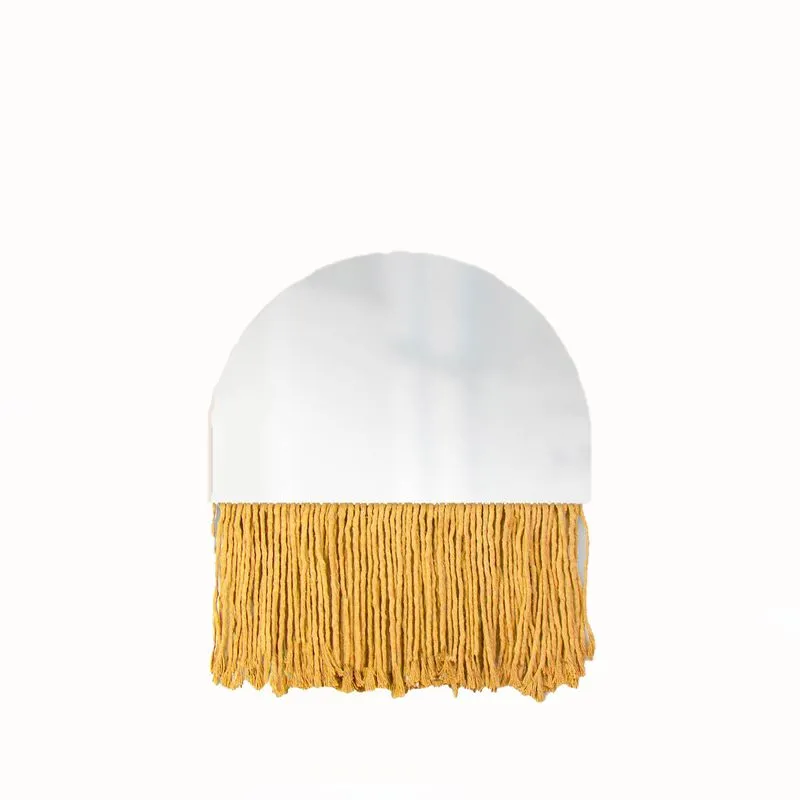 Espelho Decorativo Half Bangs Mostarda 27 Cm